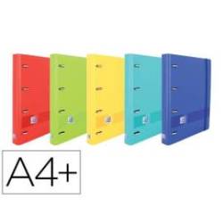 CARPETA CON RECAMBIO OXFORD EUROPEANBINDER LIVE&GO POLYFOAM 4 ANILLAS 35 MM CUADRO 5 MM DIN A4+ COLORES SURTIDOS