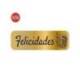 ROLLO 250 ETIQUETAS HOLOGRAFICA ORO "FELICIDADES" REGALOS