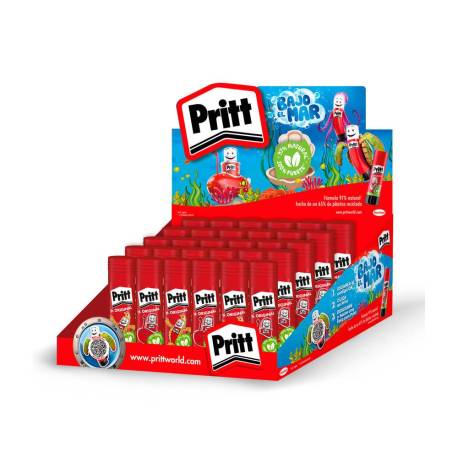 PEGAMENTO PRITT EN BARRA 43 G VAC 2026 EXPOSITOR DE 30 UNIDADES