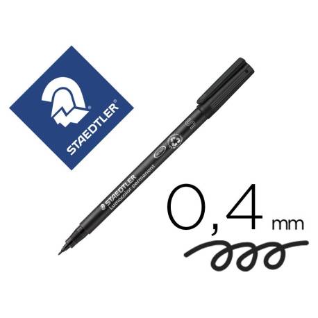 ROTULADOR STAEDTLER LUMOCOLOR RETROPROYECCION PUNTA DE FIBRAPERMANENTE 313-9 NEGRO PUNTA SUPER FINA REDONDA 0.4 MM
