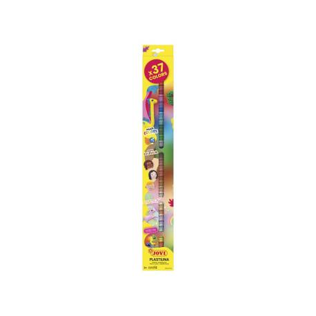 PLASTILINA JOVI BARRA 15 GR ESTUCHE DE 37 UNIDADES COLORES SURTIDOS