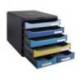 FICHERO DE CAJONES SOBREMESA EXACOMPTA BIG BOX MAXI BEE BLUE 6 CAJONES COLORES SURTIDOS