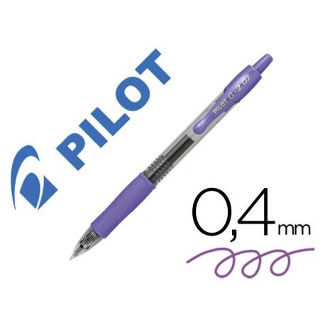 BOLIGRAFO PILOT G-2 VIOLETA TINTA GEL RETRACTIL SUJECION DE CAUCHO