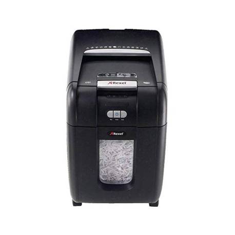 Destructora de documento Rexel auto capacidad 6 hojas destruye grapas y tarjetas de credito
