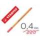 Rotulador Stabilo point 88/040 rojo neon