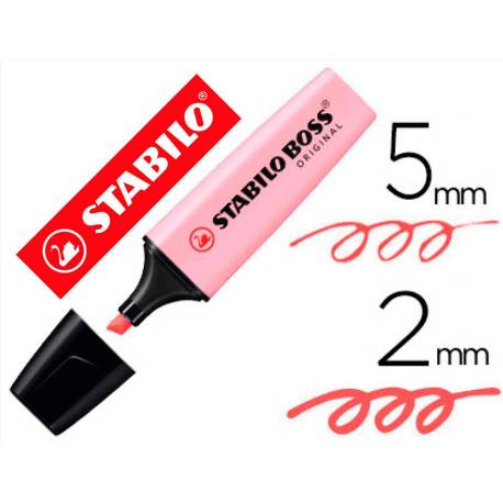 Rotulador Stabilo Boss Pastel Rubor Rosa
