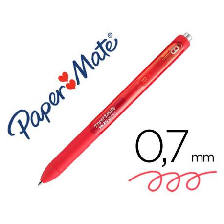 Boligrafo Paper Mate Inkjoy Retractil Gel 0,7 mm Color Rojo