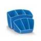 Organizador sobremesa CEP 143x158x93 mm 8 Compartimentos Plástico color Azul