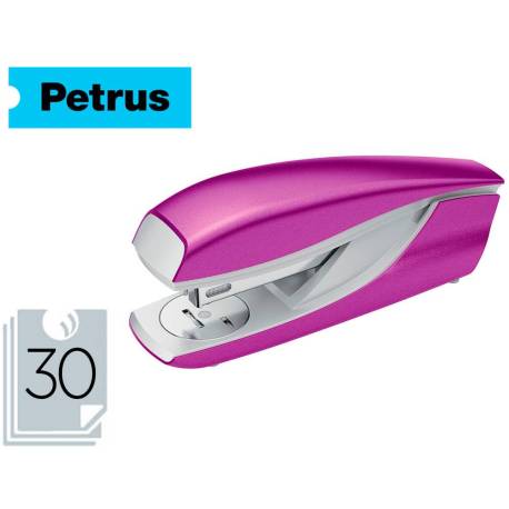 Grapadora Petrus Wow 635 Color Purpura 30 hojas