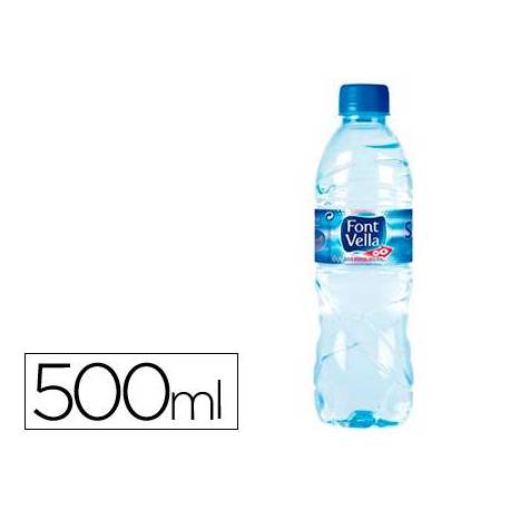 Agua mineral natural Font Vella botella de 500 ml