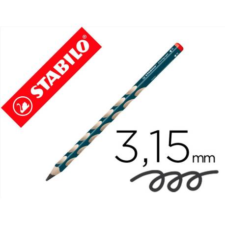 Lapices de grafito stabilo easygraph ergonomico para diestros minas hb