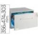 Archivador Archisystem color gris para carpetas colgantes con cerradura 356x474x303 mm.