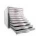 Fichero cajones de sobremesa 8211c 356x316x362 mm 11 cajones color gris