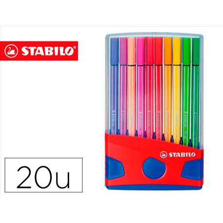 Rotulador Stabilo Pen 68 Estuche de 20 unidades