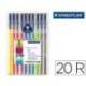 Rotulador Staedler Triplus punta fina triangular surtido pack 20