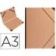 Carpeta marca Clairefontaine tamaño Din A3 marron kraft gomas
