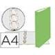 Carpeta Exacompta carton verde anis 4 anillas