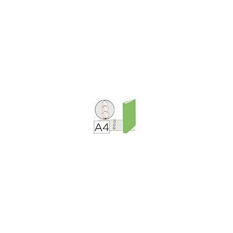 Carpeta Exacompta carton verde anis 4 anillas