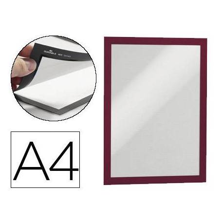 Porta anuncios Durable magnetico adhesivo A4 rojo