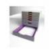 Fichero cajones Durable plastico aplilables 7 cajones color gris