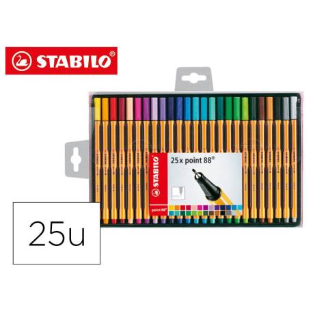 Rotulador Stabilo Point 88 Estuche 25 Colores