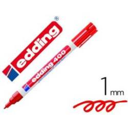 Rotulador Permanente Edding 400 Color Rojo Punta Fina