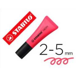 Rotulador Stabilo fluorescente rosa neon