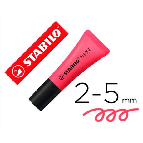 Rotulador Stabilo fluorescente rosa neon