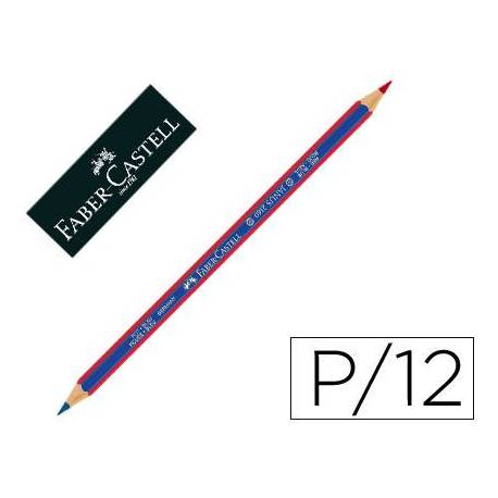 Lapiz bicolor marca Faber Castell Janus 2160 rojo-azul