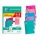 Cuaderno espiral oxford tapa extradura folio 80 hojas cuadro 4 mm con pizarra blancapack 4+1 colores surtidos