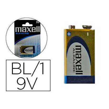 Pila Maxell Alcalina 9V LR09 Blister de 1 unidad