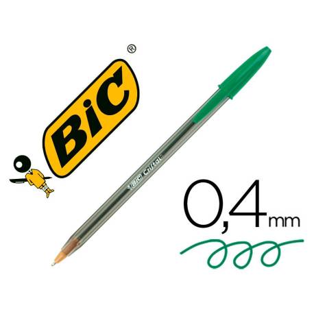 Boligrafo Bic Cristal color verde 0,4 mm
