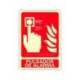 PICTOGRAMA ARCHIVO 2000 PULSADOR DE ALARMA PVC COLOR ROJO LUMINISCENTE 210X300 MM