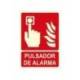 PICTOGRAMA ARCHIVO 2000 PULSADOR DE ALARMA PVC COLOR ROJO LUMINISCENTE 210X300 MM