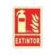 PICTOGRAMA ARCHIVO 2000 EXTINTOR PVC COLOR ROJO LUMINISCENTE 210X300 MM