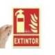 PICTOGRAMA ARCHIVO 2000 EXTINTOR PVC COLOR ROJO LUMINISCENTE 210X300 MM