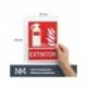 PICTOGRAMA ARCHIVO 2000 EXTINTOR PVC COLOR ROJO LUMINISCENTE 210X300 MM