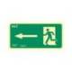 PICTOGRAMA ARCHIVO 2000 SALIDA DE EMERGENCIA IZQUIERDA PVC COLOR VERDE LUMINISCENTE 224X300 MM
