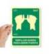 PICTOGRAMA ARCHIVO 2000 EMPUJAR BARRA PARA ABRIR PUERTA PVC COLOR VERDE LUMINISCENTE 224X300 MM