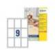 ETIQUETA ADHESIVA AVERY REMOVIBLE PARA IMPRESORA LASER INYECCION TINTA FOTOCOPIADORA BLANCA 62X89 MM