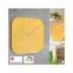 RELOJ LEITZ COSY DE PARED SILENCIOSO CRISTAL 30X30CM AMARILLO