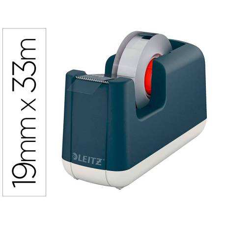 PORTARROLLO SOBREMESA LEITZ COSY PLASTICO PARA CINTAS 33 MT COLORGRIS