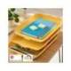 BANDEJA SOBREMESA LEITZ PLASTICO SET DE 3 UNIDADES COLOR AMARILLO