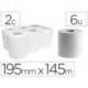 PAPEL SECAMANOS DAHI 2 CAPAS CELULOSA GOFRADA 195 MM X 145 MT PAQUETE DE 6 ROLLOS
