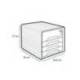 FICHERO CAJONES DE SOBREMESA CEP SMOOVE SECURE CON CERRADURA 4 CAJONES COLOR BLANCO/NEGRO 288X360X270 MM