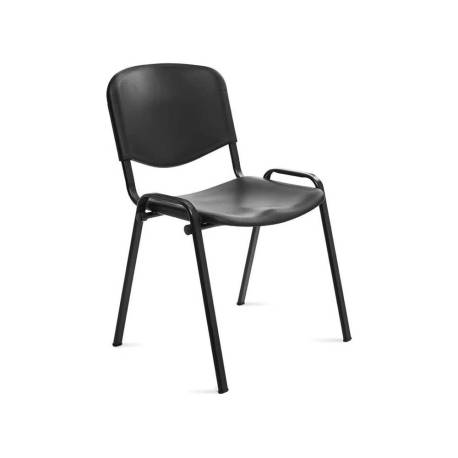 SILLA ROCADA CONFIDENTE ESTRUCTURA METALICA RESPALDO Y ASIENTO EN POLIMERO COLOR NEGRO