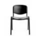 SILLA ROCADA CONFIDENTE ESTRUCTURA METALICA RESPALDO Y ASIENTO EN POLIMERO COLOR NEGRO