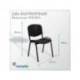 SILLA ROCADA CONFIDENTE ESTRUCTURA METALICA RESPALDO Y ASIENTO EN POLIMERO COLOR NEGRO