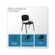 SILLA ROCADA CONFIDENTE ESTRUCTURA METALICA RESPALDO Y ASIENTO EN POLIMERO COLOR NEGRO
