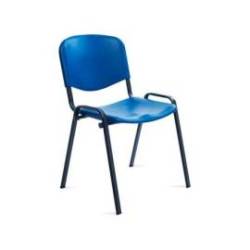 SILLA ROCADA CONFIDENTE ESTRUCTURA METALICA RESPALDO Y ASIENTO EN POLIMERO COLOR AZUL